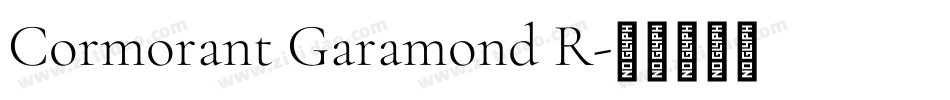 Cormorant Garamond R字体转换